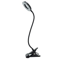 Depuley flexible high quality dimmable led desk light portable modern clip table lamps with usb charging cable