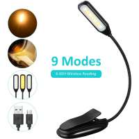 7 LED Rechargeable Book Reading Light With 3 Brightness,3 Color Temperature, Easy Clip On Reading Lamp