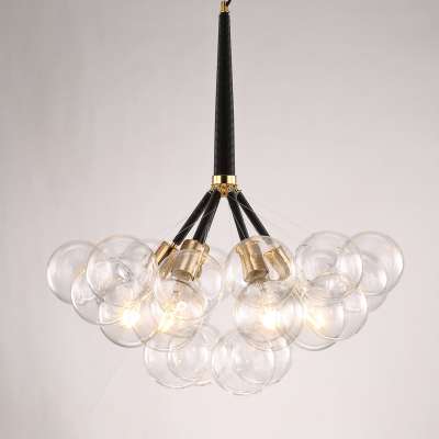 Contemporary restaurant cafe decorated modern chandeliers glass pendant light 3