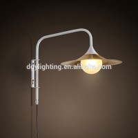 fashion bedside 7w led G9 horn light shape for hotel iron gold reading modern wall lamp