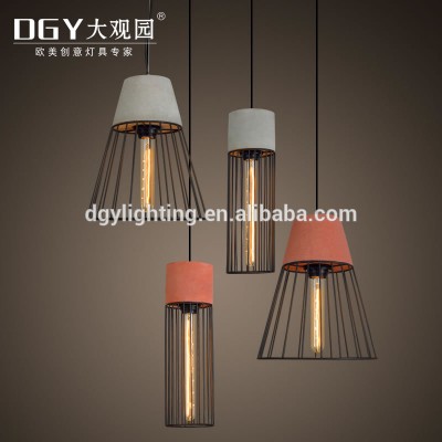 Chinese factory minimalist concrete hanging vintage modern led pendant light